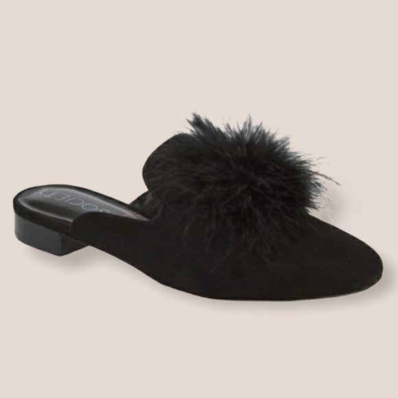 So Cleona Black Slip On Mules By Sole Society - Picture 2 of 7